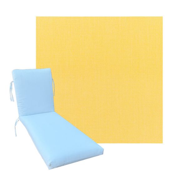 Classic Universal Chaise Lounge Cushions | Sunbrella Canvas Buttercup Fabric | 3 Sizes