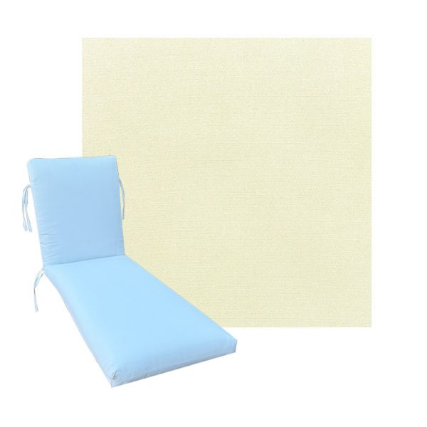 Classic Universal Chaise Lounge Cushions | Sunbrella Canvas Natural Fabric | 3 Sizes