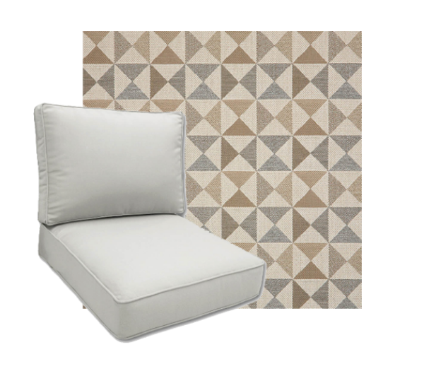 Sunbrella Array Dune Patio Chair Replacement Cushions