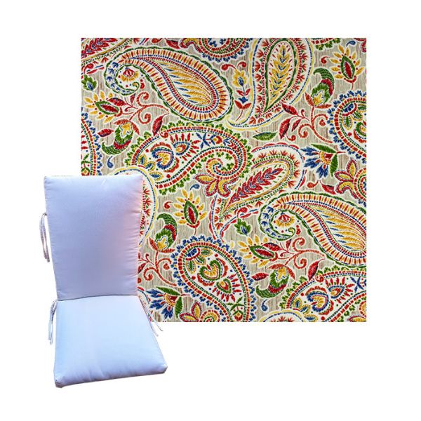 Arctic Multi by Richloom Solarium -  Universal Patio Chair Cushion With Ties