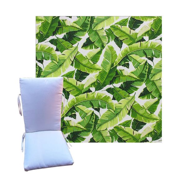 Balmoral Palm by Richloom Solarium -  Universal Patio Chair Cushion With Ties