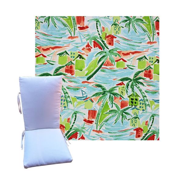 Balyfin Coast by Richloom Solarium -  Universal Patio Chair Cushion With Ties