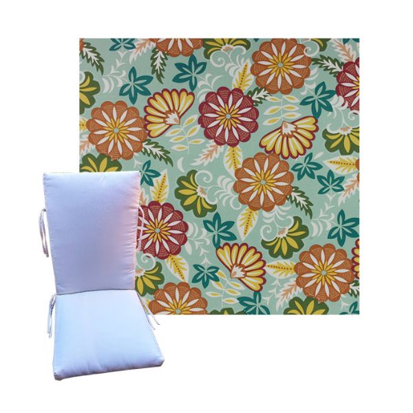 Cadelle Meadow by Richloom Solarium -  Universal Patio Chair Cushion With Ties
