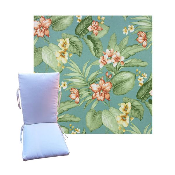 Davilla Seaglass by Richloom Solarium - Universal Patio Chair Cushion With Ties