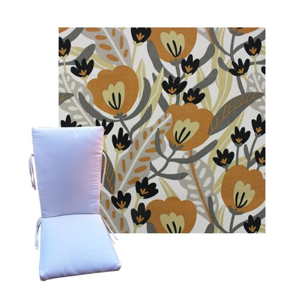 Fournette Driftwood by Richloom Solarium -  Universal Patio Chair Cushion With Ties