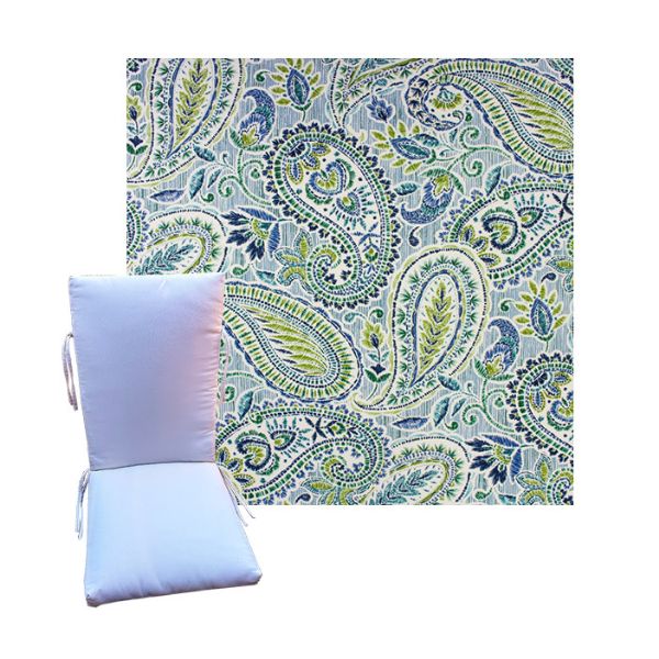 Arctic Capris by Richloom Solarium -  Universal Patio Chair Cushion With Ties