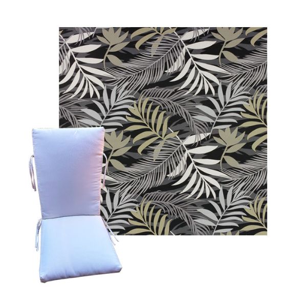 Mayland Driftwood by Richloom Solarium - Universal Patio Chair Cushion With Ties