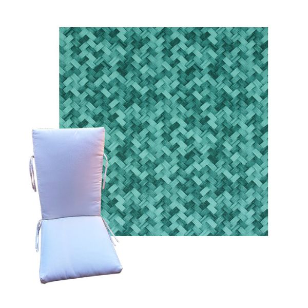 Mixes Ocean by Richloom Solarium -  Universal Patio Chair Cushion With Ties