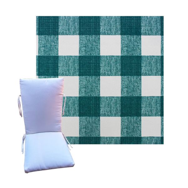 Patterson Peacock by Richloom Solarium - Universal Patio Chair Cushion With Ties