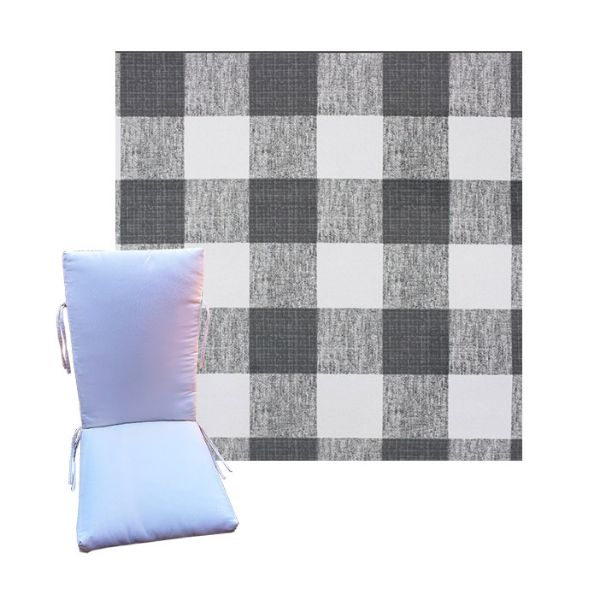 Patterson Stone  by Richloom Solarium -  Universal Patio Chair Cushion With Ties