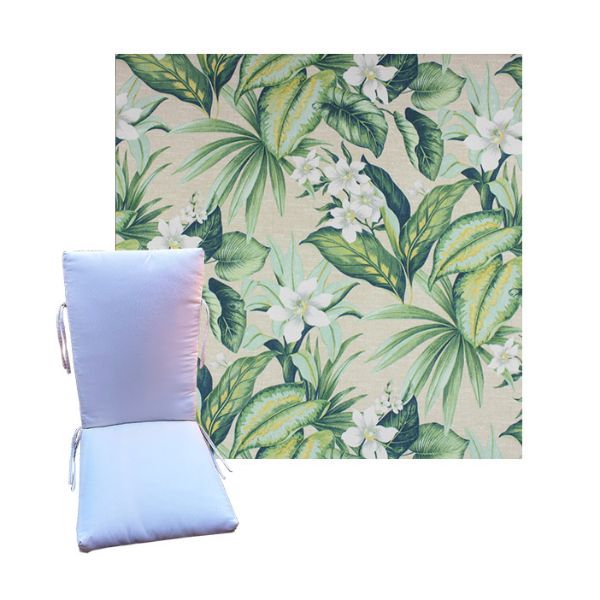 Tahiti Breeze by Richloom Solarium - Universal Patio Chair Cushion With Ties