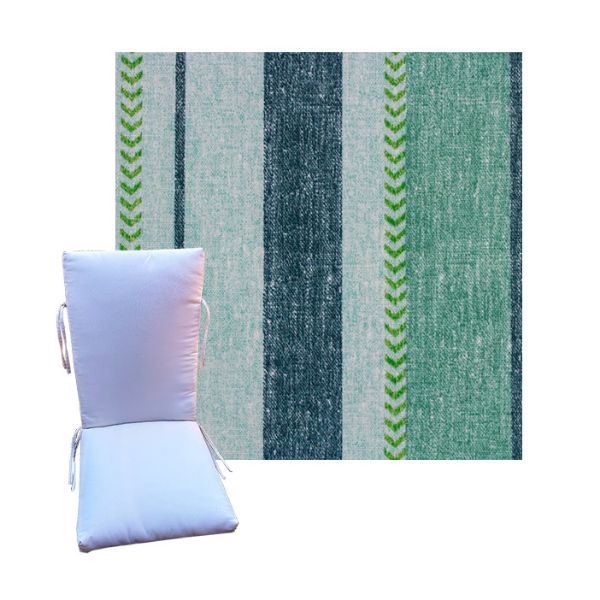 Weekender Lagoon by Richloom Solarium - Universal Patio Chair Cushion With Ties