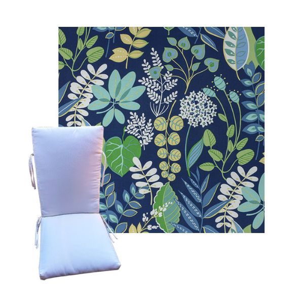 Windcrest Navy by Richloom Solarium - Universal Patio Chair Cushion With Ties