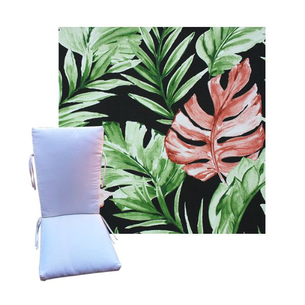 Zealand Midnight by Richloom Solarium - Universal Patio Chair Cushion With Ties
