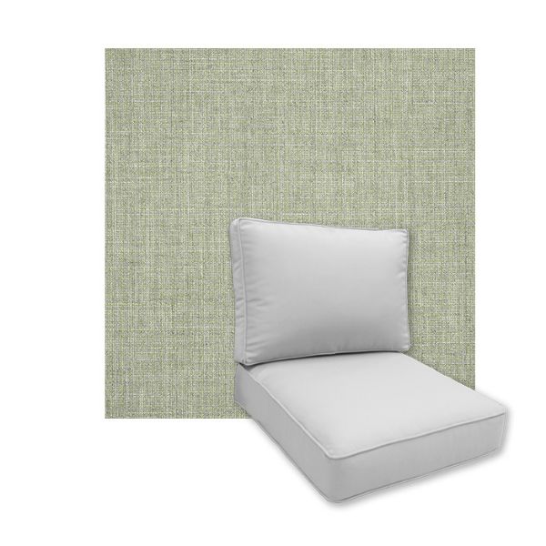 Universal Deep Seating Replacement Cushions in Sunbrella Cast Oasis Outdoor Fabric