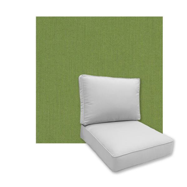 Universal Deep Seating Replacement Cushions in Sunbrella Spectrum Cilantro Outdoor Fabric