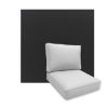 Universal Deep Seating Replacement Cushions in Sunbrella Canvas Black Outdoor Fabric