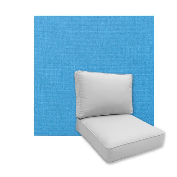 Universal Deep Seating Replacement Cushions in Sunbrella Canvas Capris Outdoor Fabric