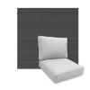 Universal Deep Seating Replacement Cushions in Sunbrella Canvas Charcoal Outdoor Fabric