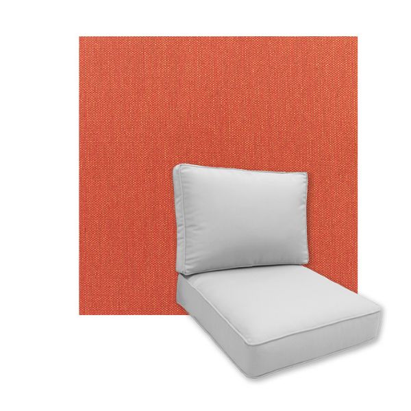 Universal Deep Seating Replacement Cushions in Sunbrella Canvas Brick Outdoor Fabric