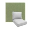 Universal Deep Seating Replacement Cushions in Sunbrella Canvas Fern Outdoor Fabric