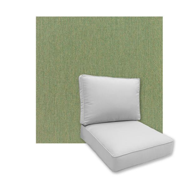 Universal Deep Seating Replacement Cushions in Sunbrella Canvas Fern Outdoor Fabric