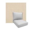 Universal Deep Seating Replacement Cushions in Sunbrella Canvas Flax Outdoor Fabric