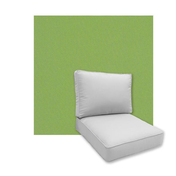 Universal Deep Seating Replacement Cushions in Sunbrella Canvas Gingko Outdoor Fabric