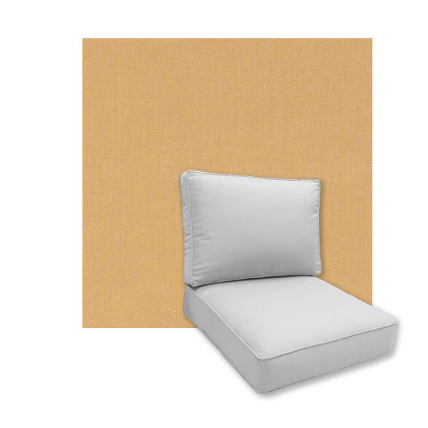 Universal Deep Seating Replacement Cushions in Sunbrella Canvas Harvest Outdoor Fabric