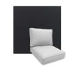 Universal Deep Seating Replacement Cushions in Sunbrella Canvas Raven Black Outdoor Fabric