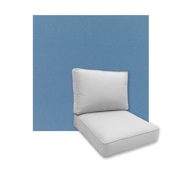 Universal Deep Seating Replacement Cushions in Sunbrella Canvas Sapphire Outdoor Fabric