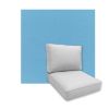 Universal Deep Seating Replacement Cushions in Sunbrella Canvas Sky Blue Outdoor Fabric