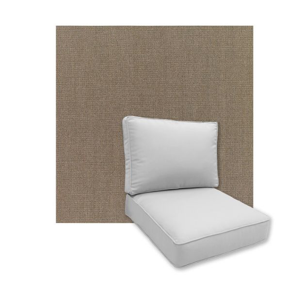 Universal Deep Seating Replacement Cushions in Sunbrella Canvas Taupe Outdoor Fabric