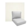 Universal Deep Seating Replacement Cushions in Sunbrella Canvas Whtie Outdoor Fabric