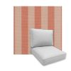 Universal Deep Seating Replacement Cushions in Sunbrella Expressive Blush Outdoor Fabric
