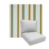 Universal Deep Seating Replacement Cushions in Sunbrella Gateway Aloe Outdoor Fabric
