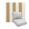 Universal Deep Seating Replacement Cushions in Sunbrella Maxim Heather Beige Outdoor Fabric