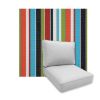 Universal Deep Seating Replacement Cushions in Sunbrella Carousel Confetti Outdoor Fabric