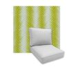 Universal Deep Seating Replacement Cushions in Sunbrella Clock Out Frond Outdoor Fabric