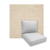 Universal Deep Seating Replacement Cushions in Sunbrella Embrace Linen Outdoor Fabric