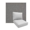 Universal Deep Seating Replacement Cushions in Sunbrella Heritage Smoke Outdoor Fabric