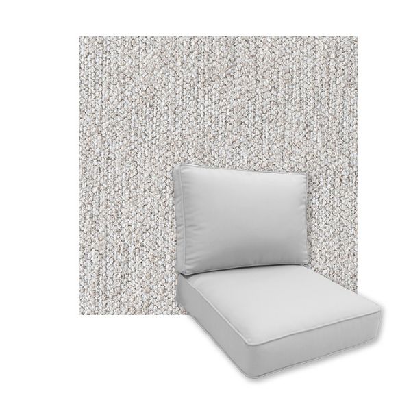 Universal Deep Seating Replacement Cushions in Sunbrella Imrpove Stucco Outdoor Fabric