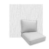 Universal Deep Seating Replacement Cushions in Sunbrella Improve White Outdoor Fabric