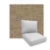 Universal Deep Seating Replacement Cushions in Sunbrella Mainstreet Latte Outdoor Fabric
