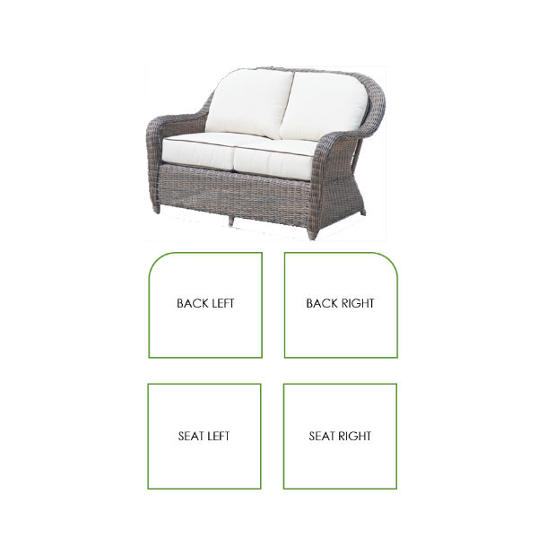 Picture of Coming soon - Wicker Loveseat Cushions - Style 02