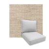 Universal Deep Seating Replacement Cushions in Sunbrella Momento Parchment Outdoor Fabric