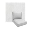 Universal Deep Seating Replacement Cushions in Sunbrella Momento Snow Outdoor Fabric