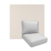 Universal Deep Seating Replacement Cushions in Sunbrella Nuance Cloud Outdoor Fabric