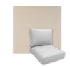 Universal Deep Seating Replacement Cushions in Sunbrella Nuance Eggshell Outdoor Fabric