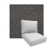 Universal Deep Seating Replacement Cushions in Sunbrella Nurture Charcoal Outdoor Fabric